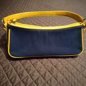 Navy blue and Gold Purse